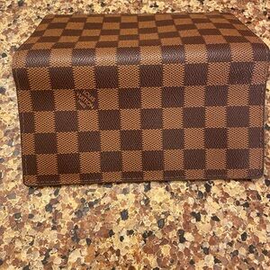 Classic slim unbranded Brown Checkered wallet